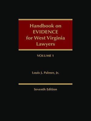 cover image of Handbook on Evidence for West Virginia Lawyers